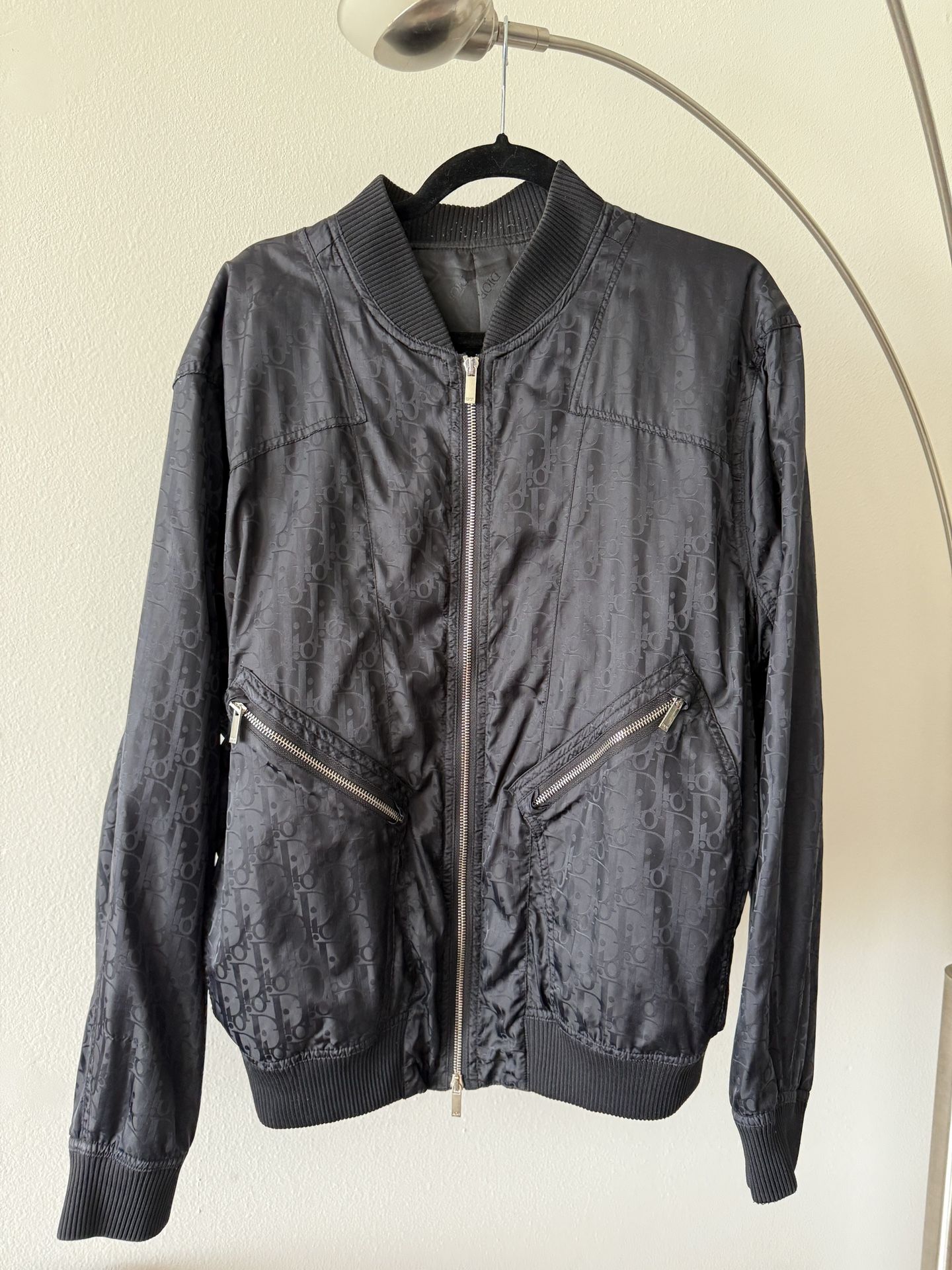 Dior Homme Black Monogram Bomber Jacket – Size 48 (M/L)