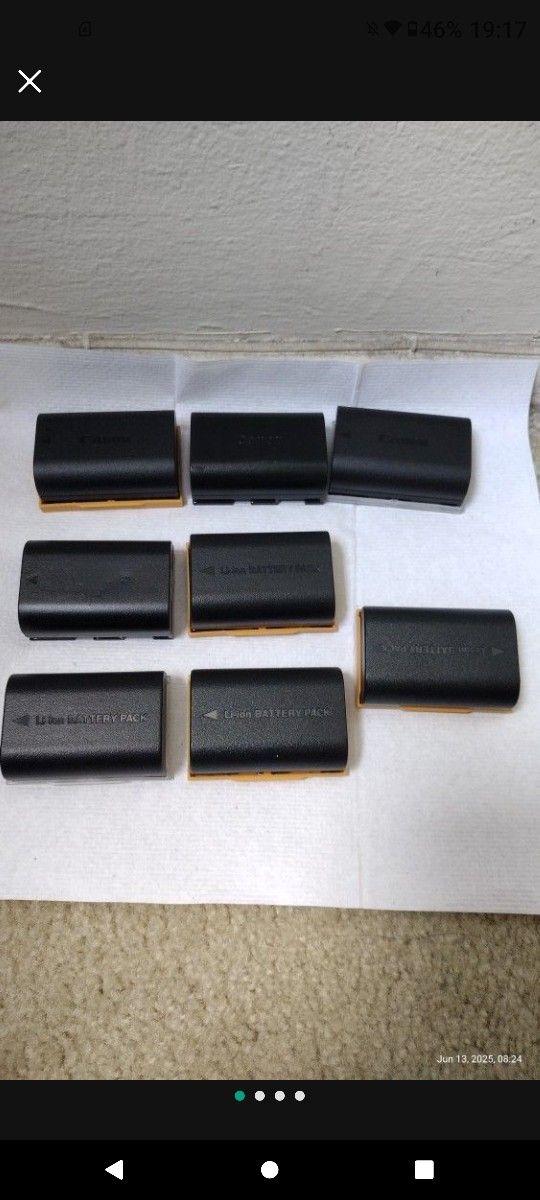 Eight LP-E6 batteries pack Canon Cannon EOS EF R5 R6 R7 R8...