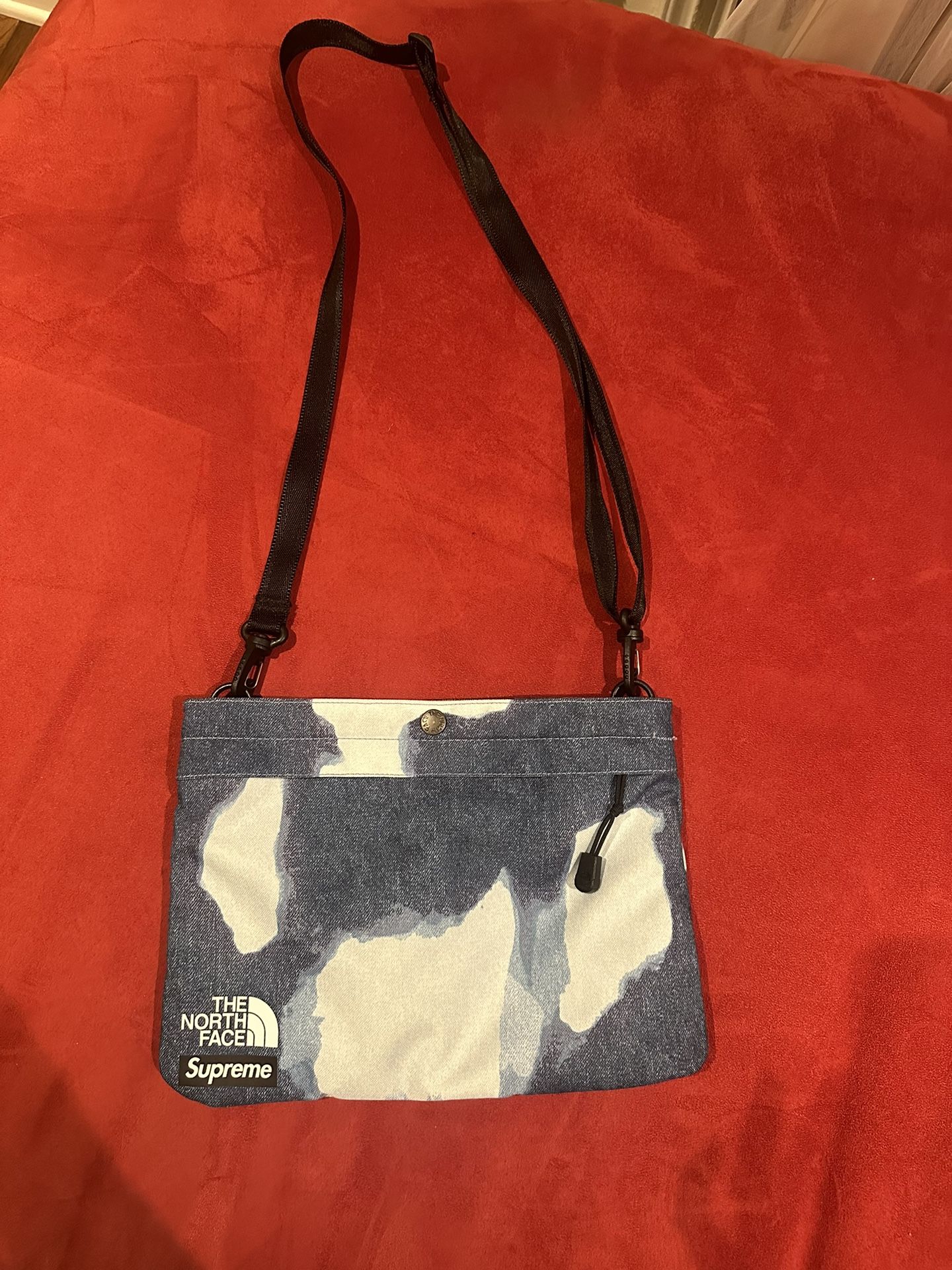 SUPREME X NORTH FACE SHOULDER BAG INDIGO BLUE NEW