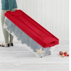 Clear Storage Tote With Wheels. Great Storage! $69 In The Container Store.