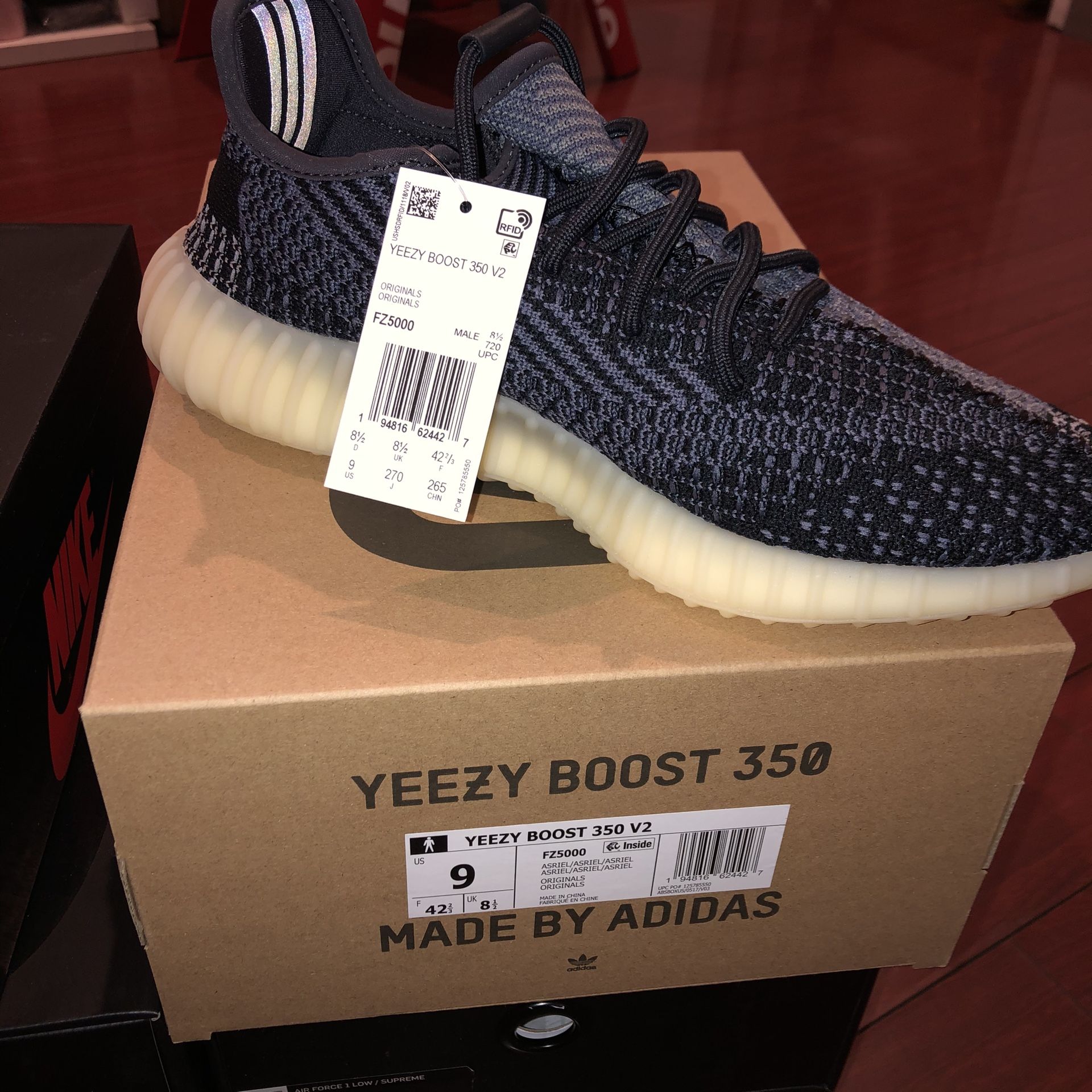 Yeezy Boost V2 350 Carbon Size 9