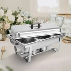 3 Tray Chafing Dish Buffet Stainless Steel 10 Quart