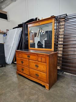 Dresser and mirror