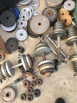 Dumbbells and weights 1” weights