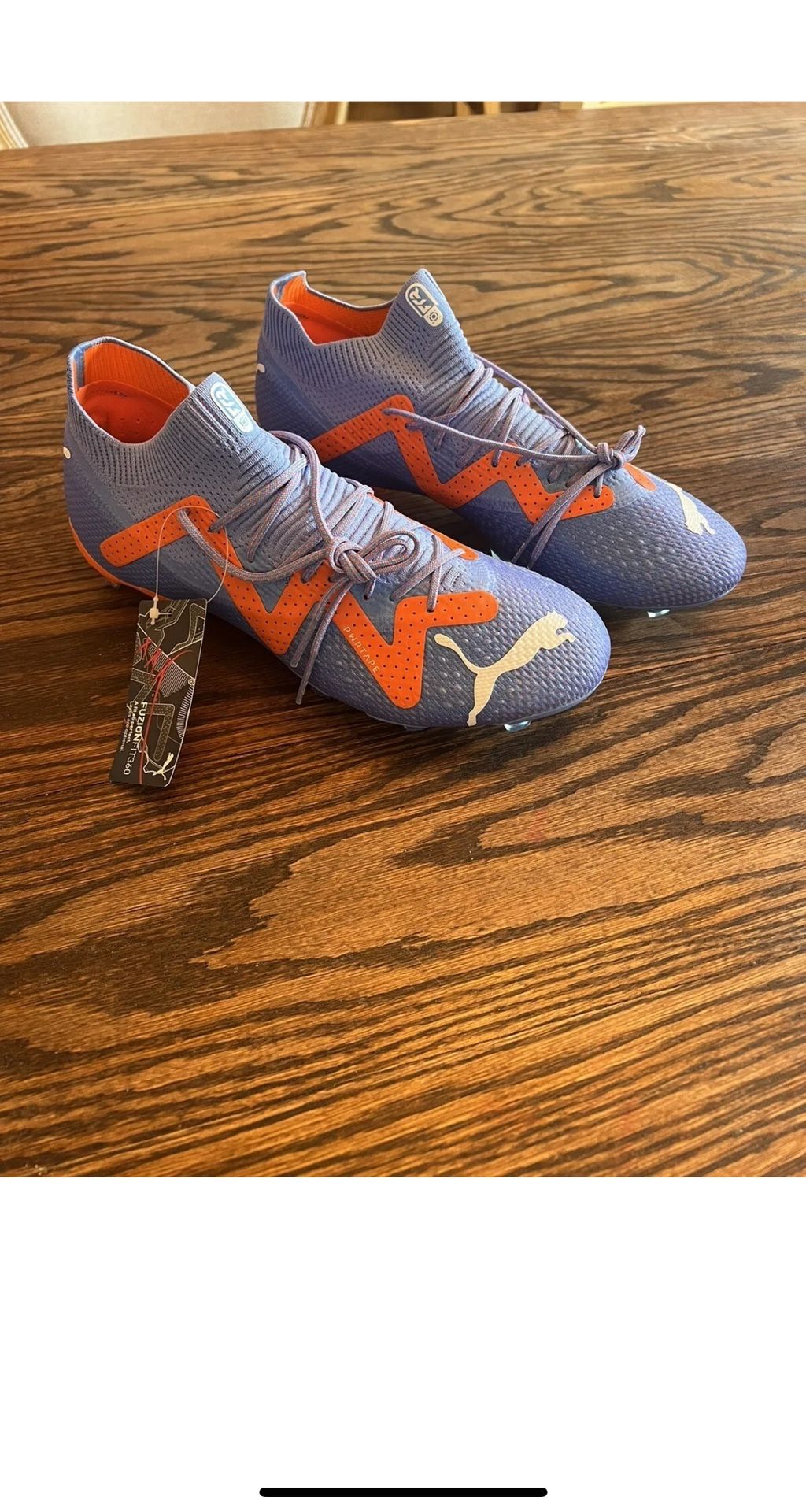 Puma Future Ultimate FG/AG Blue White Ultra Orange Size 10