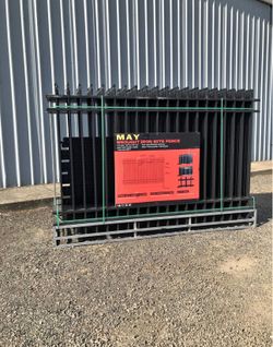 Wrought Iron Black Galvanized Fencing Panel