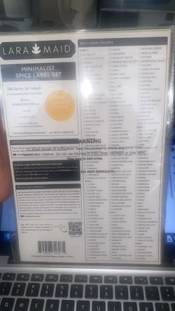 Pantry labels