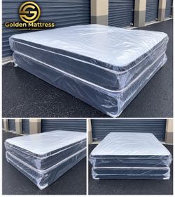 Queen Pillow Top Mattress Set $209 | Brand New