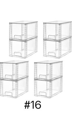 8 Pack Large Stackable Storage Drawers（brand new)