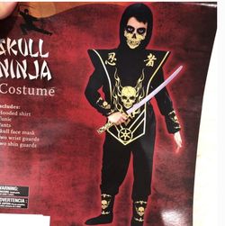 Ninja Skull costume child Size XL