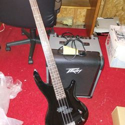 Like New!  Peavy 100 Watt Bass Amp With Beginners Bass. $275 