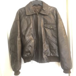 Versace V2 Leather Jacket Mens Large ~ Bomber ~ Moto ~ Designer