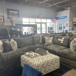 4TH OF JULY SALE🚨‼️ Grey Big Family Sectional☑️🩶 $4,499