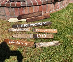 Rustic Wood Wedding Signs