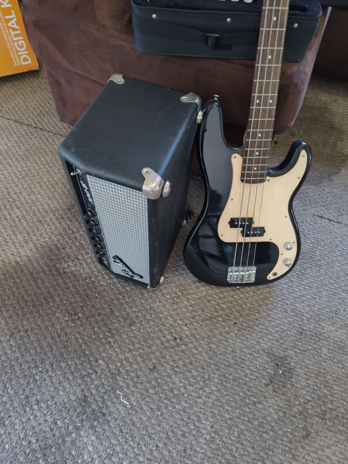 Bass Guitar And amp Fairly new 
