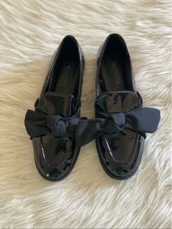 Forever 21 black bow loafers