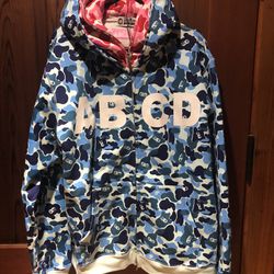 Josewong ABCD fullzip double hoodie blue