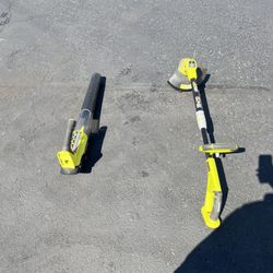 Ryobi Weed Wacker And Leaf Blower