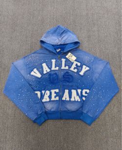 Valley Dreams Blue Zip-Up Hoodie