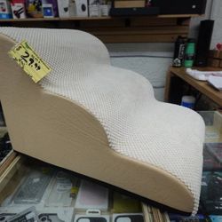 3 Step Dog Ramp Cat Pet Steps / Stairs for Couches and Beds in Beige