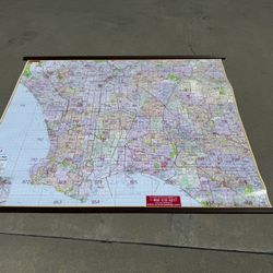 Laminated Wall Map of Southern California (Thomas Bros)