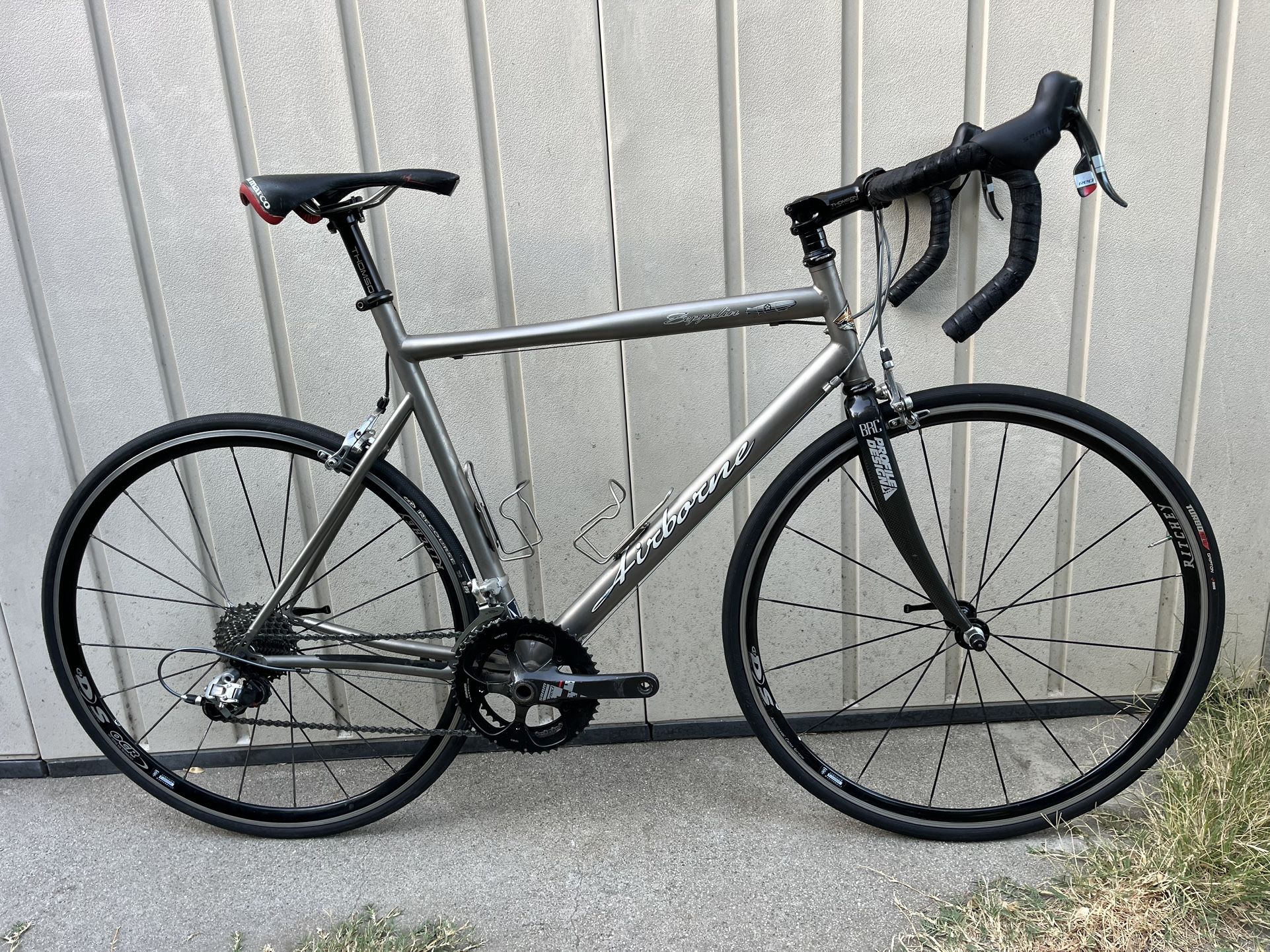 Airborne Titanium Road Bike Large 57cm SRAM RED Thomson Ritchey! Very Nice!