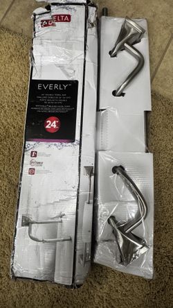 🚿 Delta Bathroom Towel Bar Set – Brushed Nickel