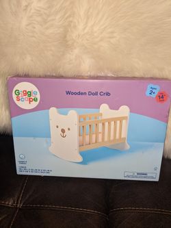 Wooden Doll Crib New In Box