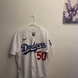 White Dodgers Jersey size Large