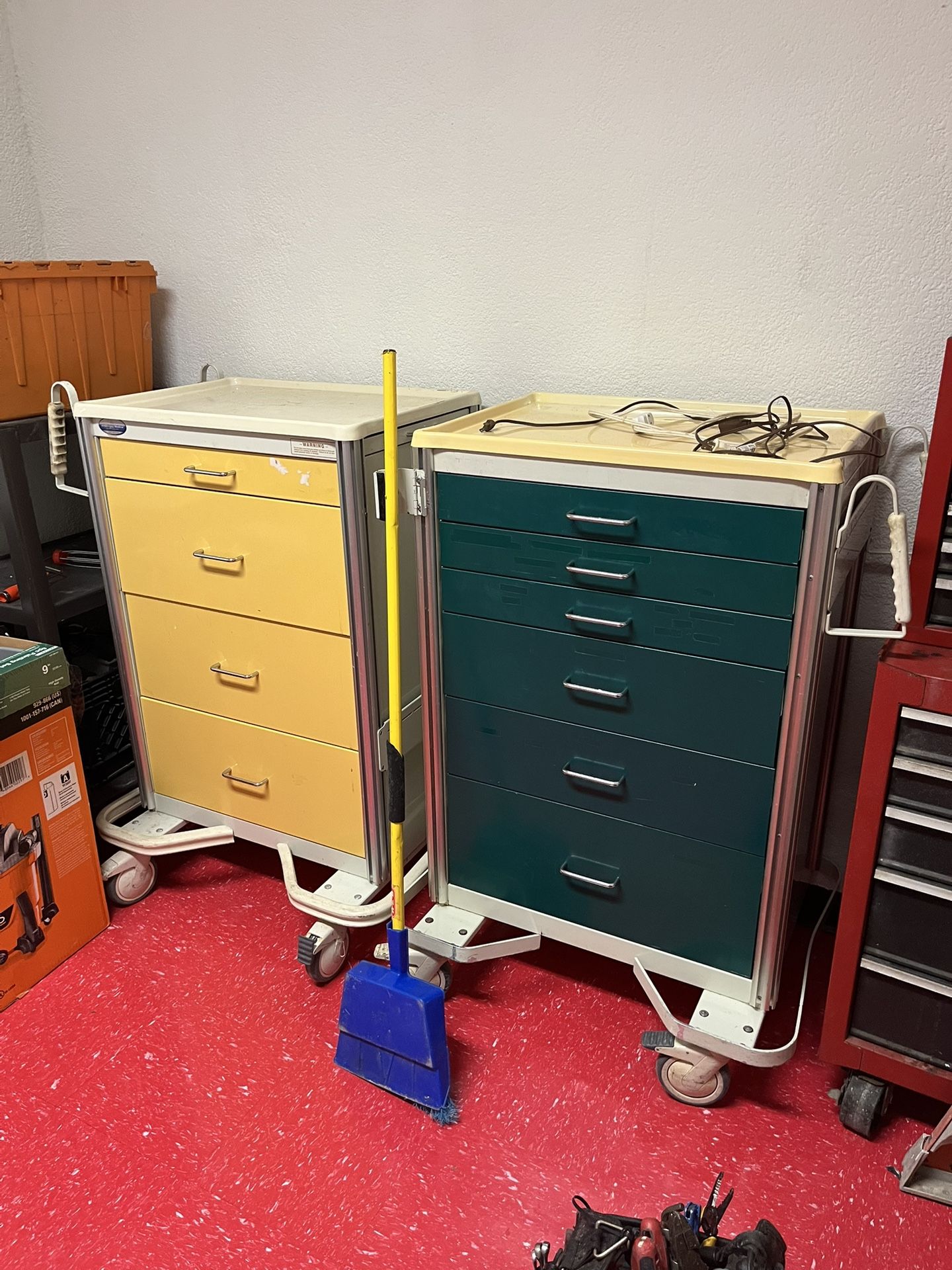 Crash Cart Rolling Supply Cabinet Toolbox Work Stand $300 Each