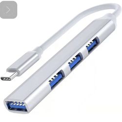 USB C Hub, Aluminum USB 3.0 Hub with 4 USB Ports USB Extender USB Splitter for MacBook Pro 2018/2017, ChromeBook, XPS, Galaxy S9/S8, and More  USB C H