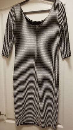 Black & White Fitted Dress