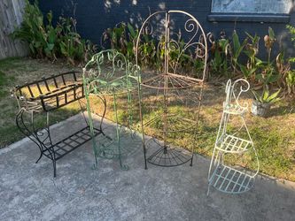 Vintage Metal Plant Stands