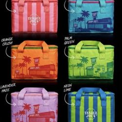 Trader Joes mini insulated bags New Summer Colors 6pk