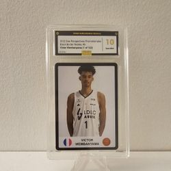 Victor Wembanyama 2022-2023 LNB Black Border Rookies Phenomenales G.A.S Authentic Graded Gem Mint 10 Numbered 1/122