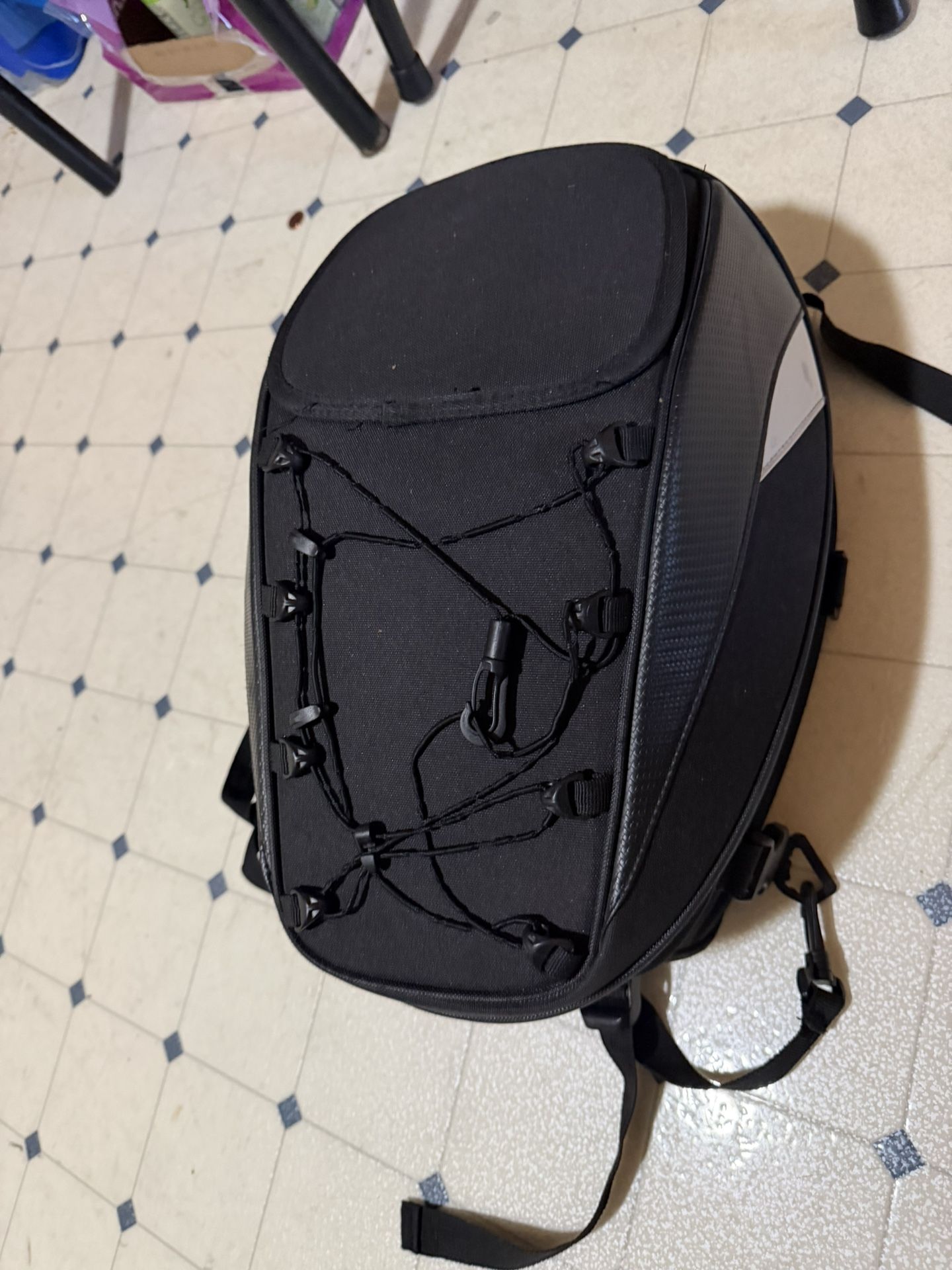 Motorcycle helmet backpack
