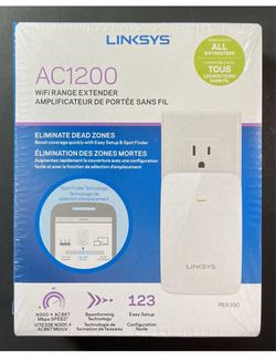 Linksys AC1200 Dual-Band Wi-Fi Range Extender / Wi-Fi Booster