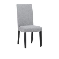 Linen Fabric Upholsted Dining Chair (set Of 2) Gray 