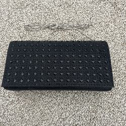 Small Black Bag With Removable Silver Shoulder Chain