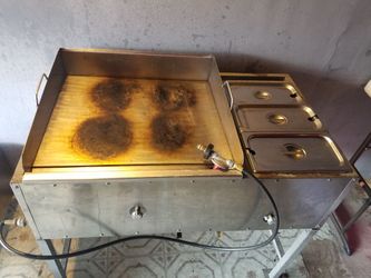 Carrito y plancha para tacos
