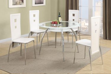 5pc dining set in black or white new