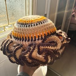 Ruffle Crochet Hat