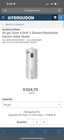 Bradford White 40 Gallon Standard Height Residential Water Heater for Sale  in La Mesa, CA - OfferUp