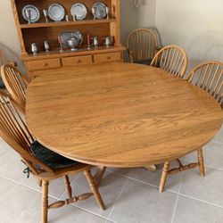 Oak Table & 6 Chairs 