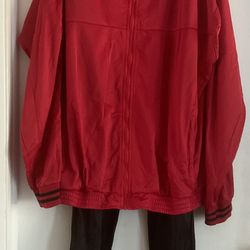 3XL - Black and Red 2 Piece Track Suit