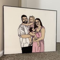 Glass Paintings Family, Friends, Pets, Anime & Cartoon Portraits Available LOCATED IN COVINA 