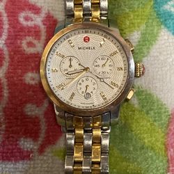 AUTHENTIC Michelle Women’s 22 Diamond Watch 