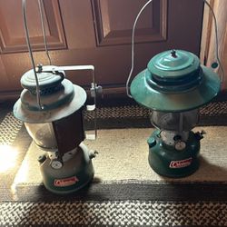 2- Vintage Antique Coleman Lanterns