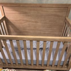 Evolur Convertible Crib With Toddler Attachment And Mattress 