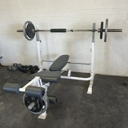 Workout Bench And Pull Up Set